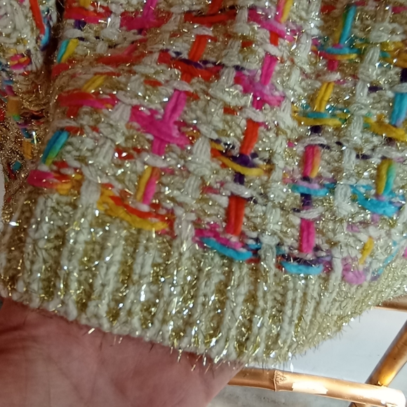 Sparkling Knitted Boxy Oversized Sweater - Picture 13 of 13